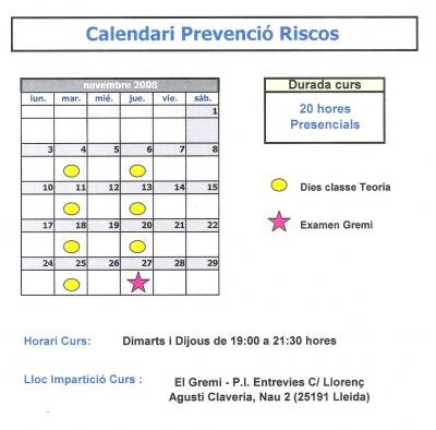 Curs de Prevenció de Riscos Laborals
